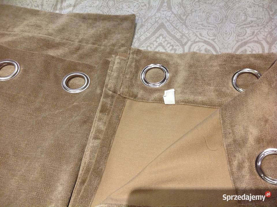 Piękne Zasłony Grube 2 j Nowe beżowy Nowa Sól