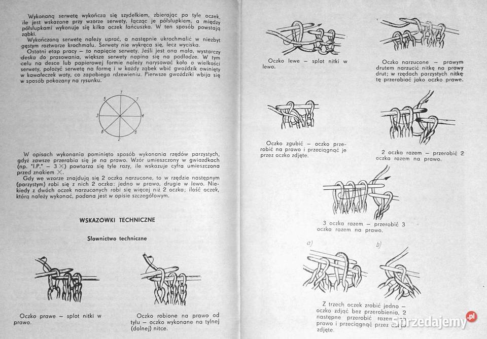 Wzory serwet na drutach Maria Strzykowska