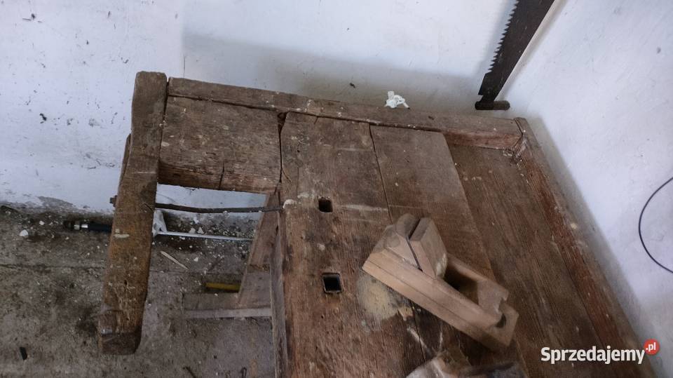 Stary drewniany stół stolarski podkarpackie Wólka Pełkińska