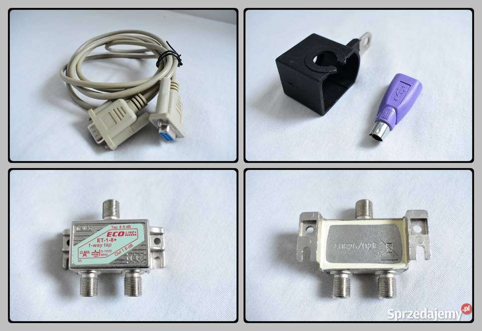 Duży zestaw różnorodnych kabli zasilacz itp