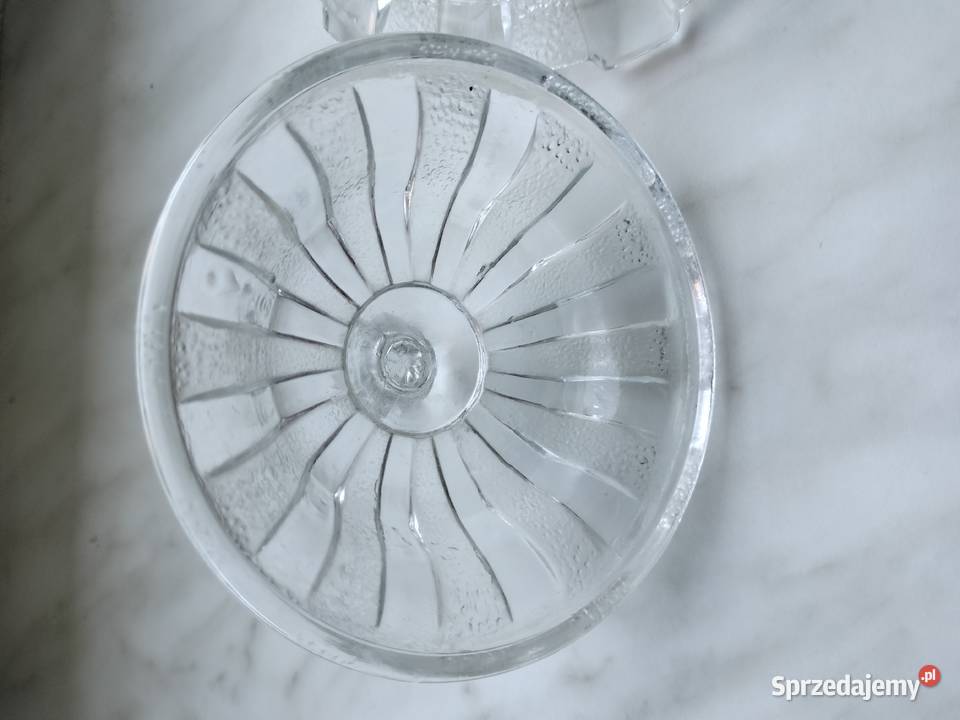 Bombonierka cukiernica puzderko szklane prl