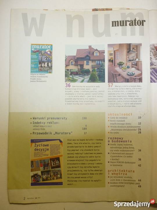 MURATOR GAZETA ZBUDUJESZ WYMARZONY DOM 2002 Warszawa