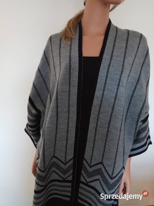 Kardigan Rainbowsweter szaro czarnyr LXL Pszczyna