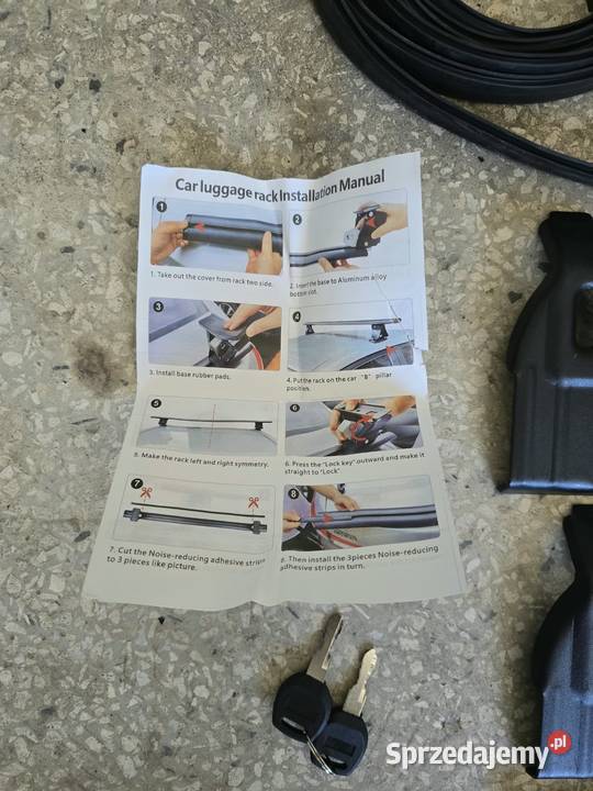 uniwersalny bagażnik dachowy dwie belki bazowe małopolskie Nieczajna Górna sprzedam