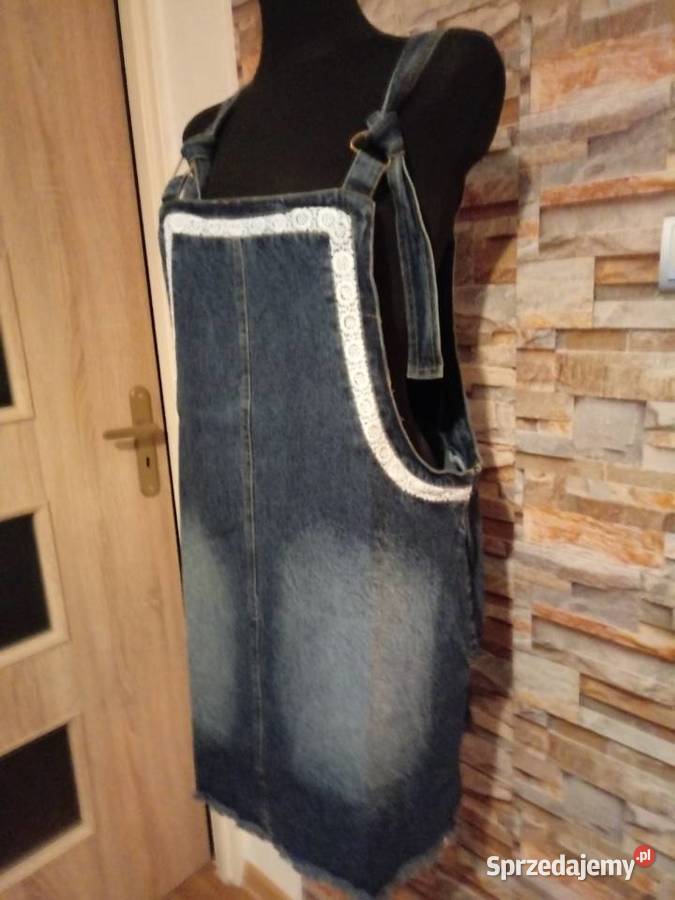 Nowa jeansowa sukienka spódnica Na szelkach  Chrzanów