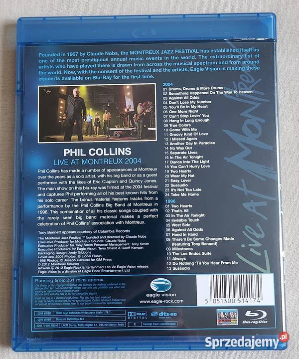 Phil Collins Montreux 2004 koncert bluray Warszawa