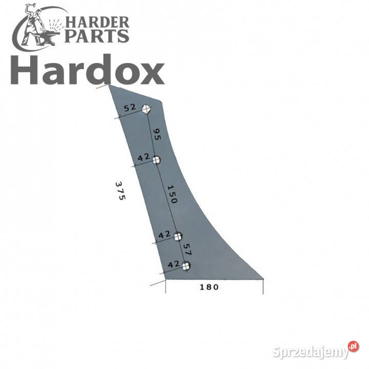 Pierś HARDOX 3450540P WL1KR części do pługa Suwałki