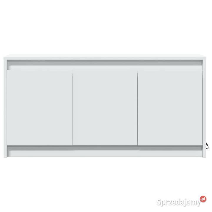 Szafka TV z LED biała 100x34x50 materiał