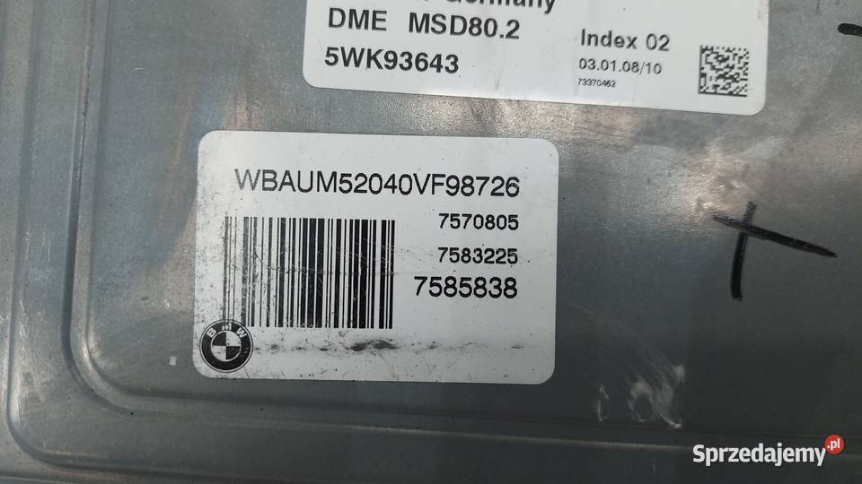 BMW E87 E60 E61 20 komputer sterownik silnika osobowe
