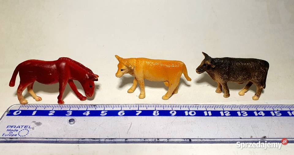 Zabawki zwierzęta domowe koń krowa byk