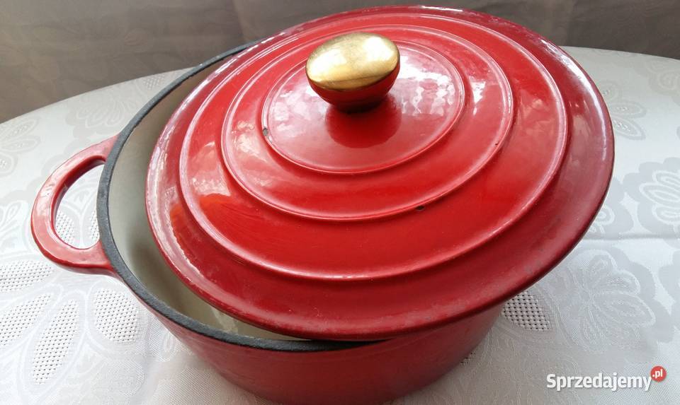 Garnek żeliwny emaliowany średnica 22seria łódzkie