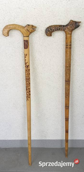 2 drewniane laski Warszawa