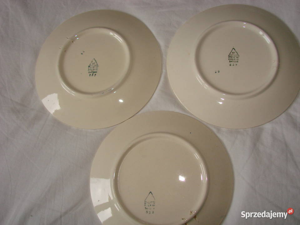 ZF Koło fajansowy talerz PRL Pruszcz Gdański