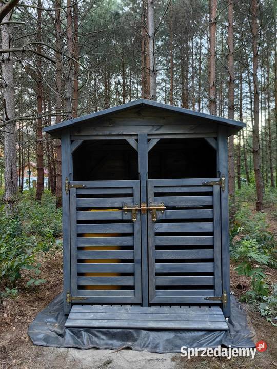 Zabudowa na kosze 18x09m wiata śmietnikowa dach Ogród Kalety