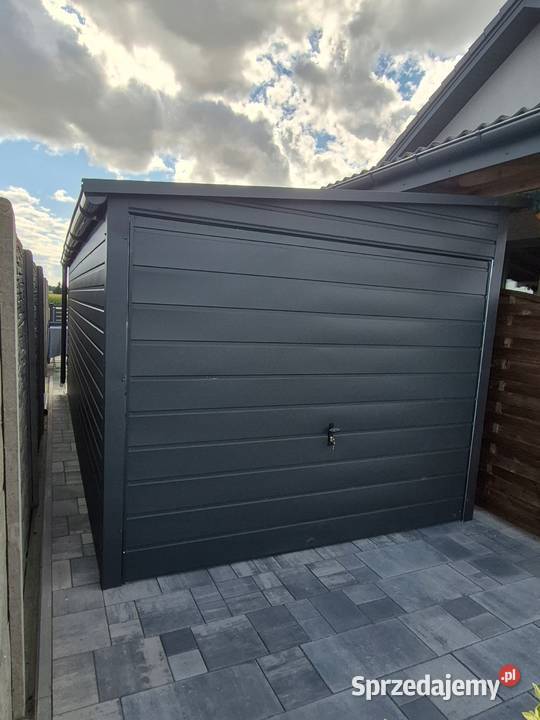 Garaż blaszany 3x5 grafitowy jednospadowy na bok małopolskie Jodłownik sprzedam