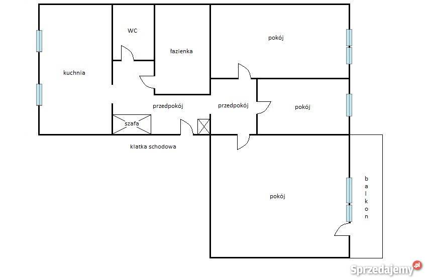 mieszkanie 3pokojowe własnościowe Łęczyca 64m2 Łęczyca