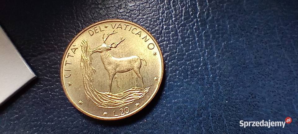 Stare monety 20 lir 1972 Watykan podkarpackie Lesko