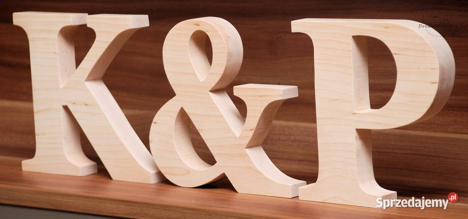 litery drewniane Inicjały ślubne wesele ślub