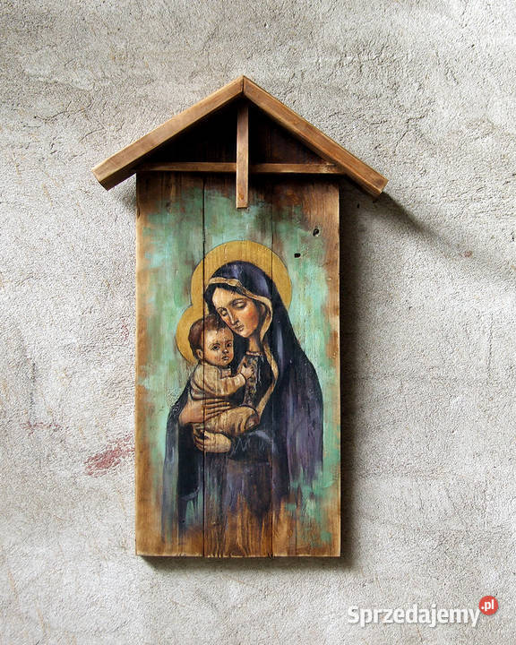 Obraz malowany na starych deskach Madonna z Solec Kujawski
