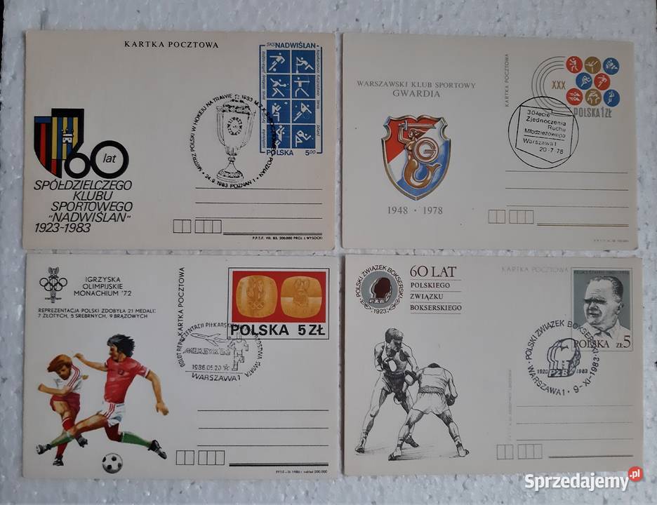 Pocztówki PRL Sport Warszawa