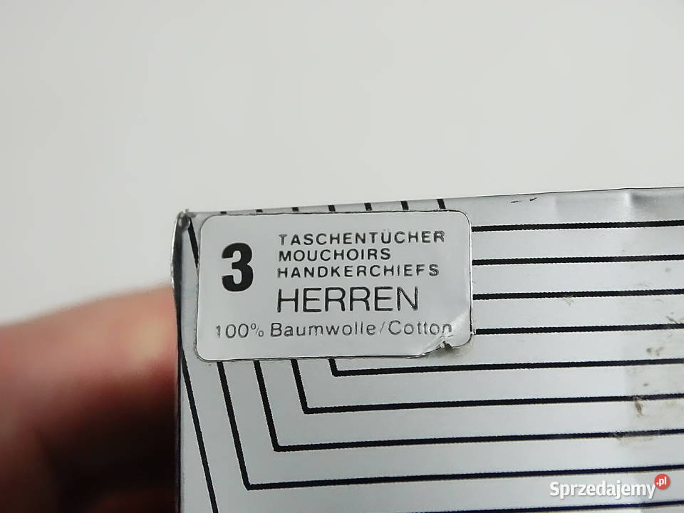 Zestaw 3 eleganckich męskich chusteczek do nosa Biłgoraj