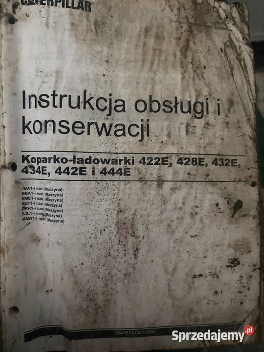 Instrukcja obsługi CATERPILLAR cat 422E 428E Chełmiec
