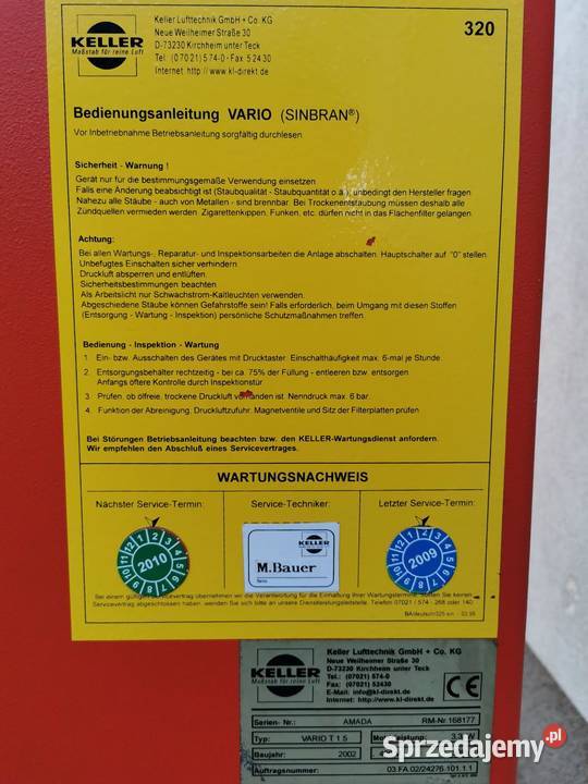 Odciąg pyłu wyciąg dymu filtr samoczyszczący Zdziechowice