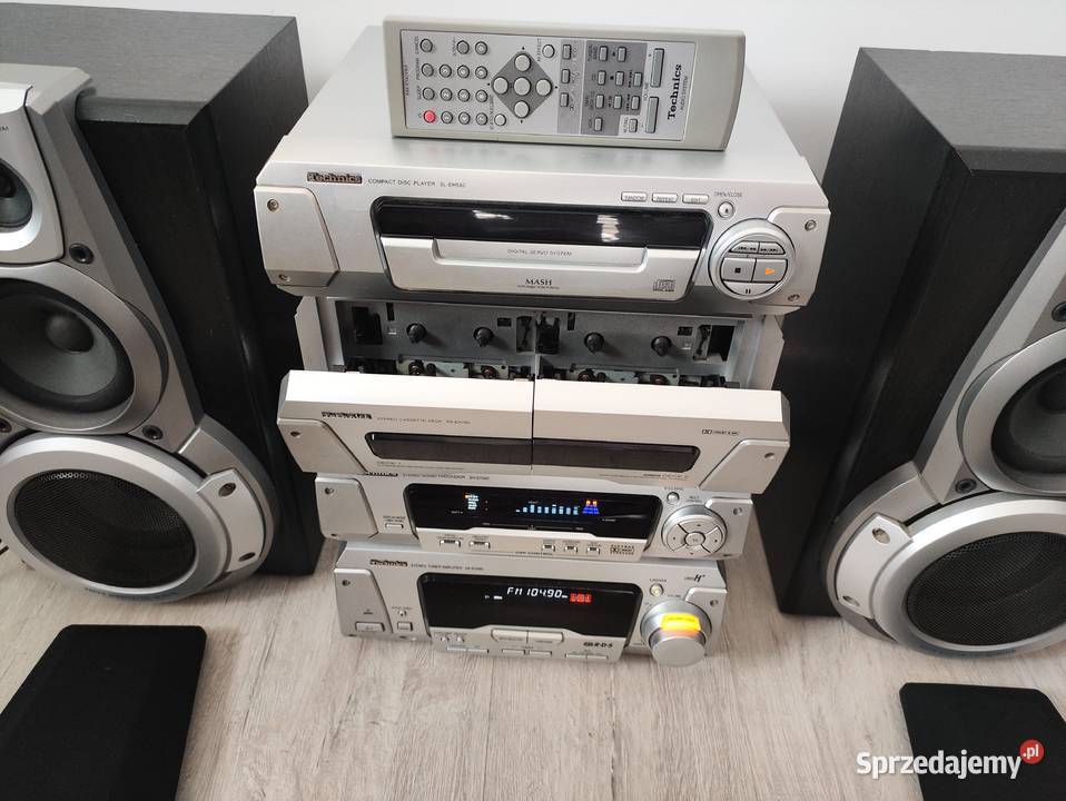 Wieża Technics mocne brzmienie Elektronika sprzedam