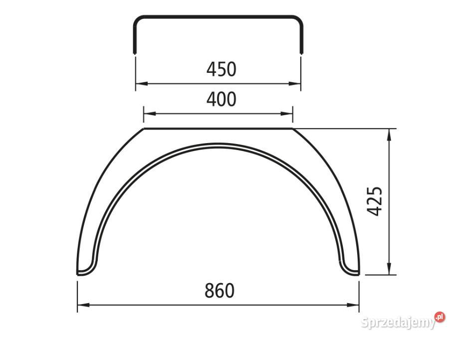 Błotnik 12 PD HPE4586014E 450x920 h425mm Przysieka Polska
