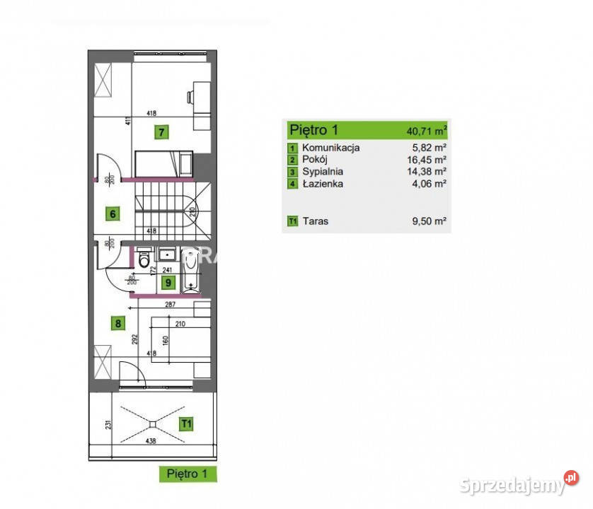Dom szeregowy 1444m2 Kraków Kliny szeregowa