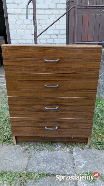 Komoda z 4 szufladami PRL vintage lubelskie Rejowiec