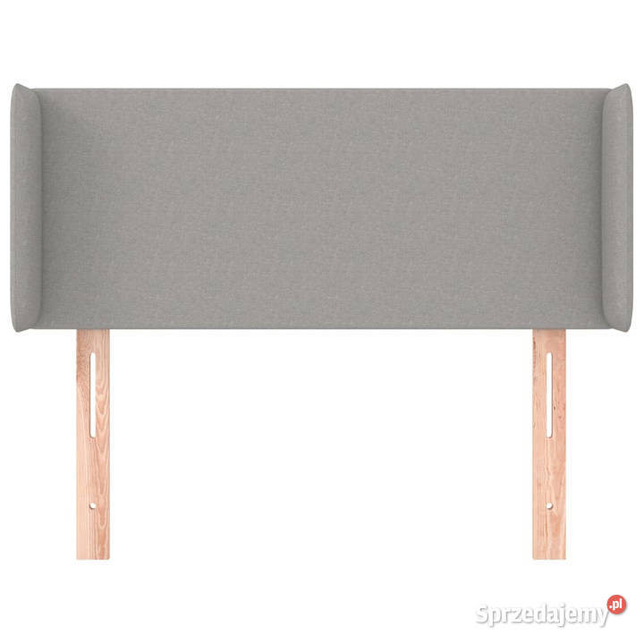 Zagłówek uszak jasnoszary 93x16x7888 tkanina