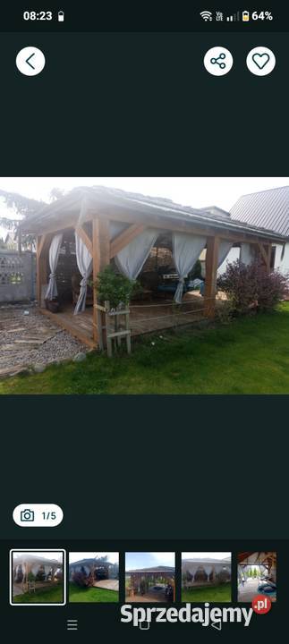 Sprzedam zamienię altanka altana wiata Półwiosek Lubstowski