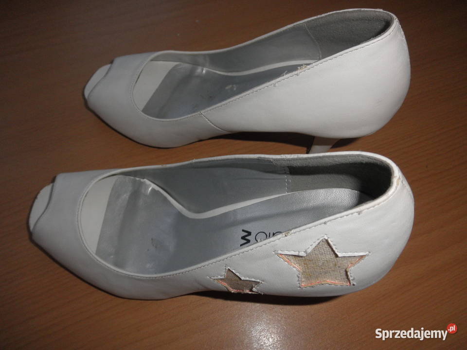 Szpilki białe Czółenka