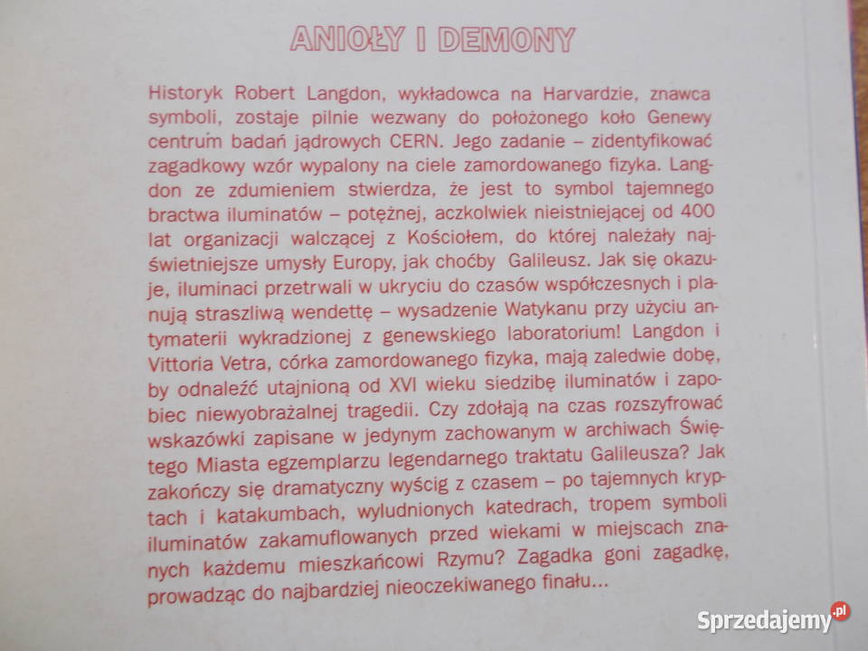 Dan Brown Anioły i demony Głubczyce