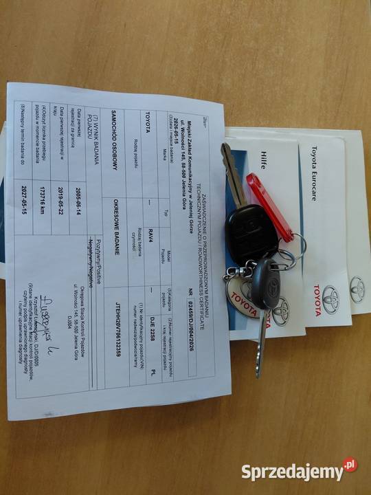 TOYOTA RAV 4 2005r 20 16V 150 Przeb175 napęd 4x4 czujnik deszczu Jelenia Góra