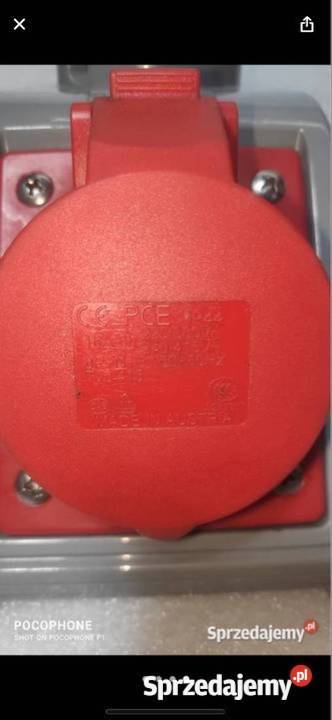 Gniazdo Elektryczne hermetyczne Pce szary PCE Gliwice