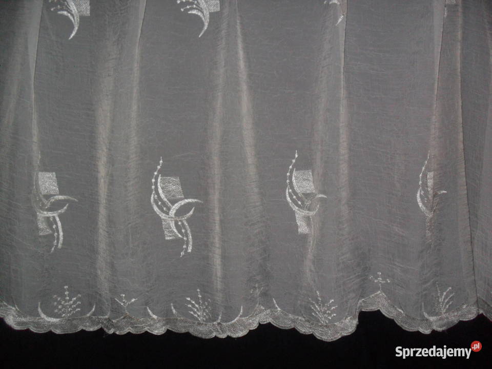 firana gotowa woal krem haft 260 x 210 sprzedam