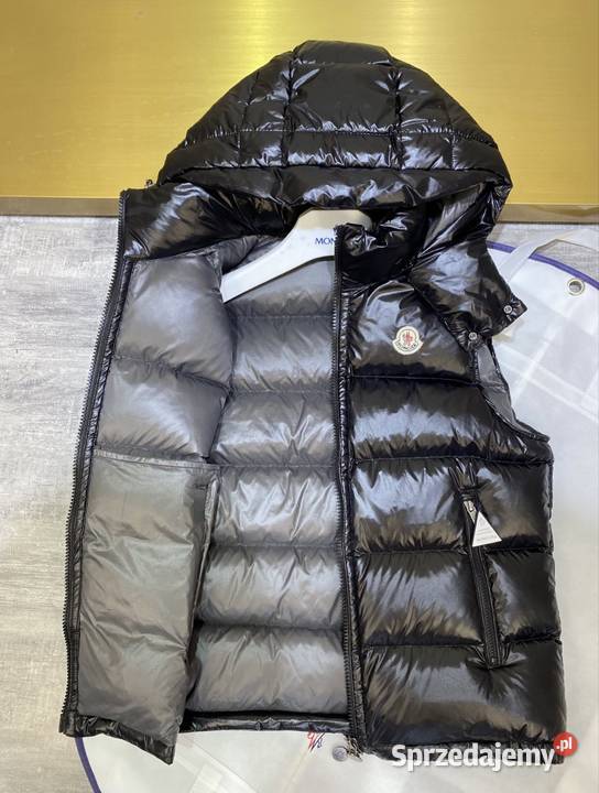 Męska kamizelka Moncler gęsi puch czarna Rzeszów