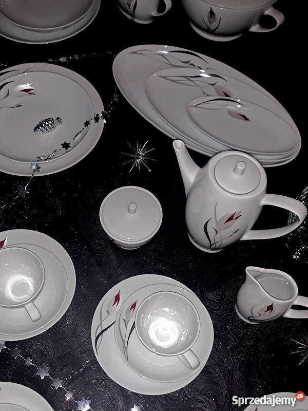 Serwis kawowy herbaciany porcelanowy Finezja Wałbrzych