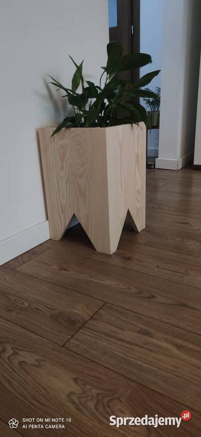 Donica drewniana stojak na kwiaty Zduńska Wola