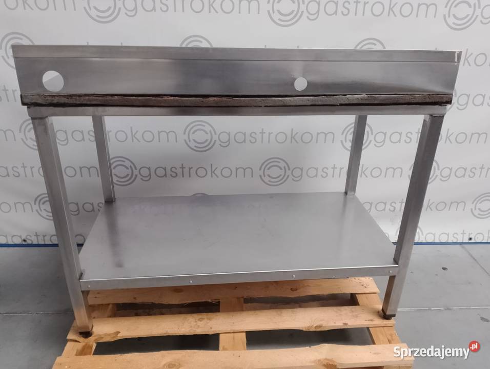 Stół z półką  117x60 wysoki rant z otworami Wrocław