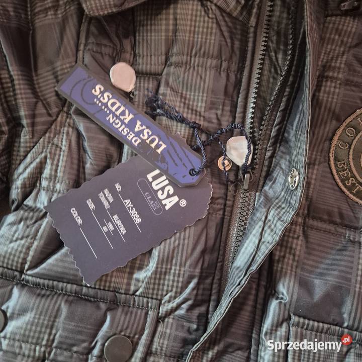 Kurtka chłopięca w kratkę rozmiar 80 Brzesko