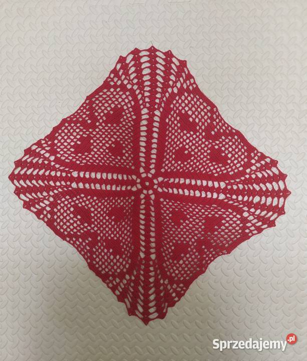 Serwetka szydełkowa odcienie czerwieni Częstochowa sprzedam