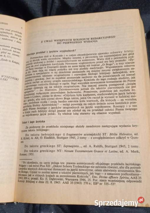 Pismo Święte Starego i Nowego Testamentu Biblia wielkopolskie Poznań