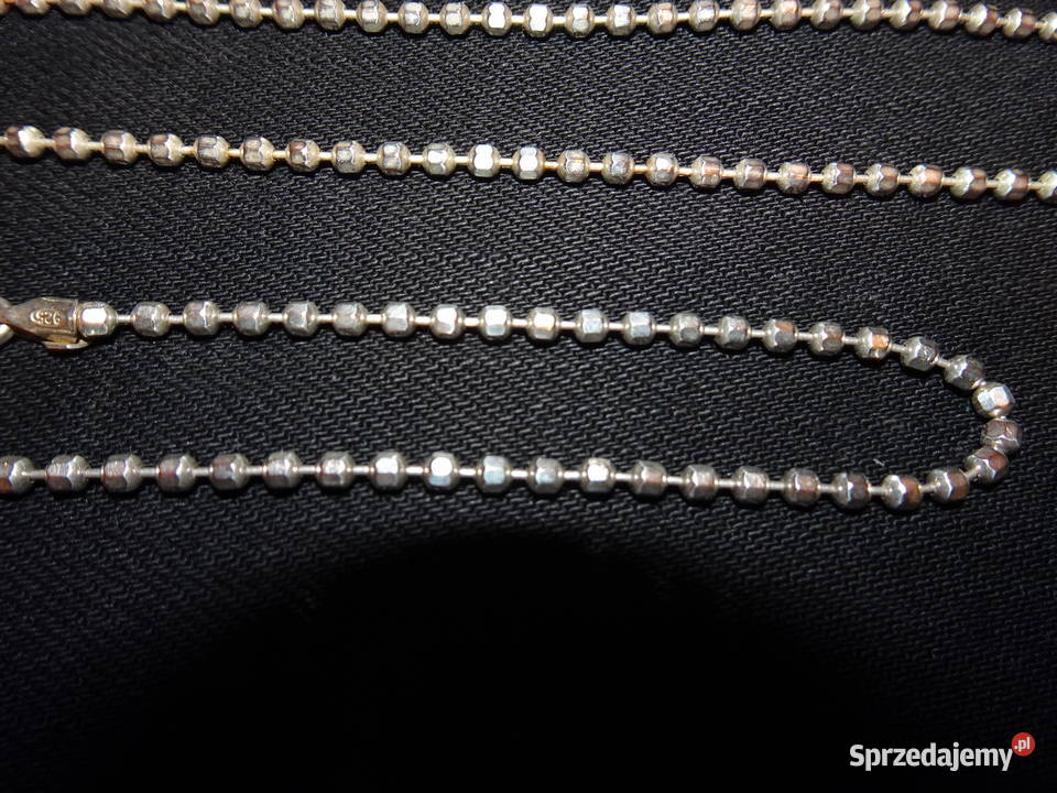 łańcuszek bransoletka kulki sześciany