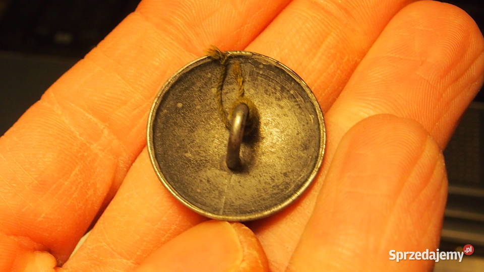 Guzik wojskowy PRL 25 mm stalowy płaszcza Tychy