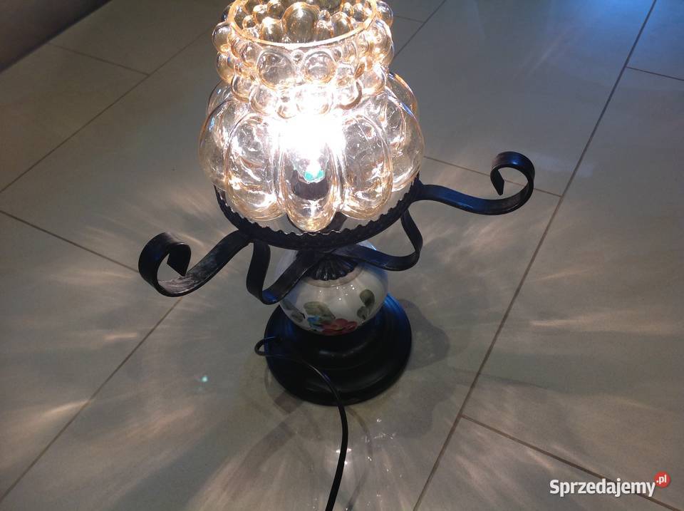 Lampa Ręcznie Malowana Kowalstwo Artystyczne sprzedam