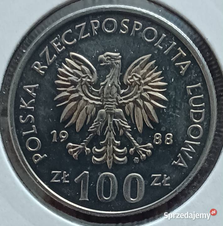 100 Jadwiga 1988 r 3 niepełny znak projektanta Konin sprzedam