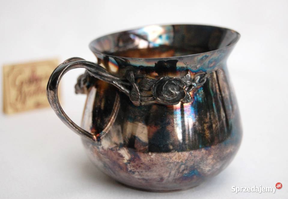 Posrebrzany mlecznik platerowany srebrem róże Lublin